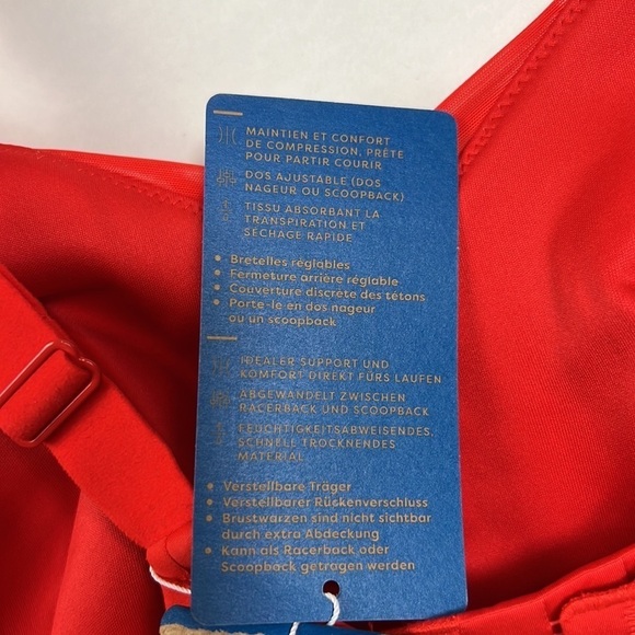 NWT Brooks Run Bra Drive Convertible Orange Red 40C 40D - Picture 7 of 11